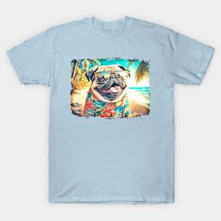 Beach Pug T-Shirt